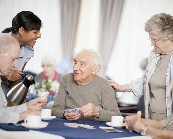 Residents enjoying tea at Randall Residence of Centerville in Centerville, Ohio