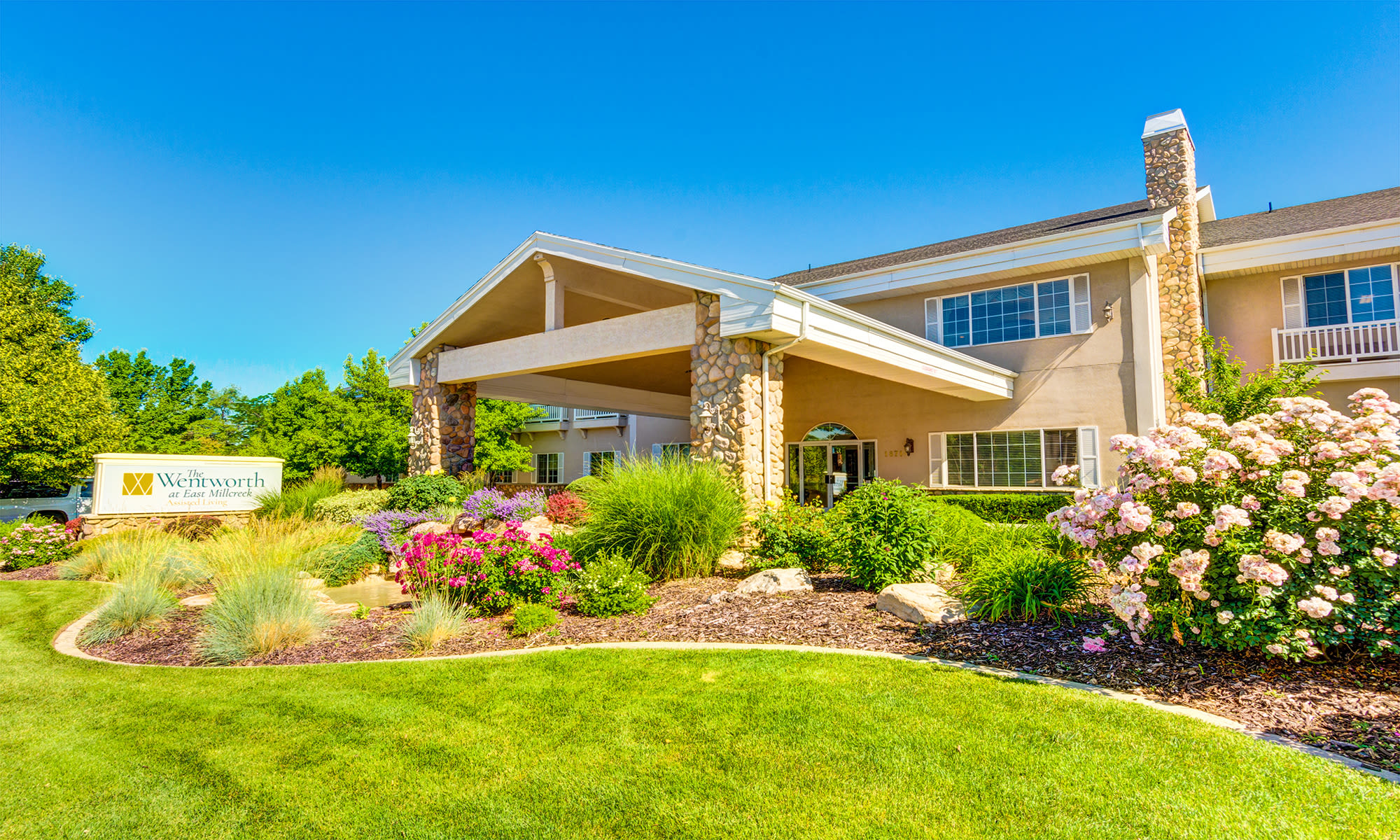 Senior living community in Salt Lake City has a clean exterior building