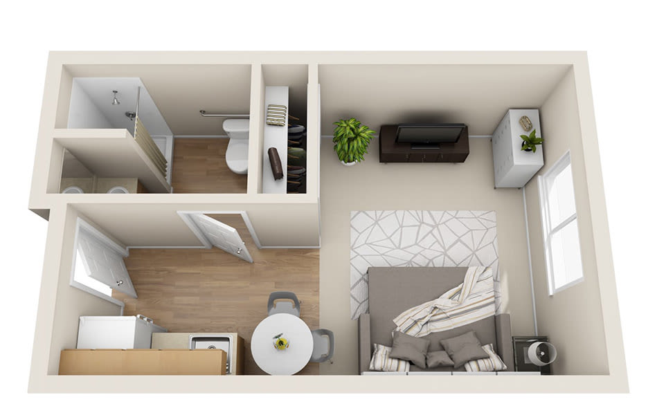 Assisted Living studio II at Chancellor Gardens at Clearfield in Clearfield, Utah