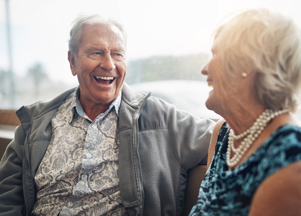 Seniors laughing at Highland Glen in Highland, Utah