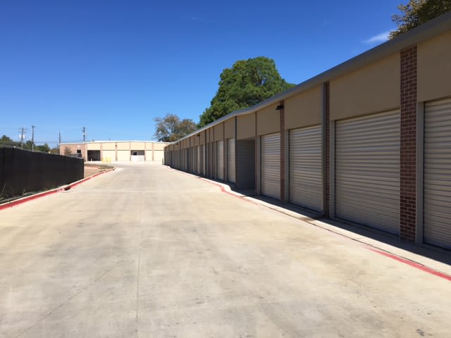 Exterior storage units at Advantage Storage - Justin Road in Flower Mound, Texas