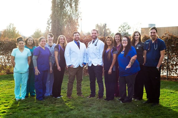 Staff group photo at Animal Crackers Veterinary Hospital