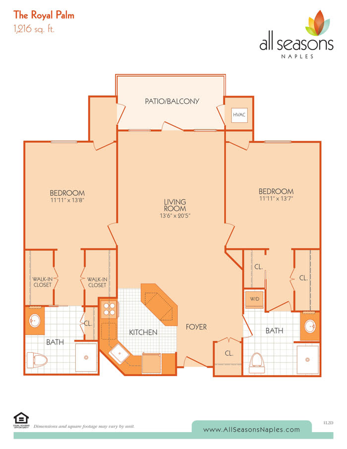The Royal Palm floor plan at All Seasons Naples in Naples, Florida