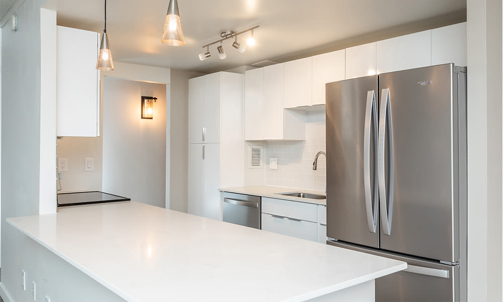Modern kitchen at The Venue in Rochester, New York
