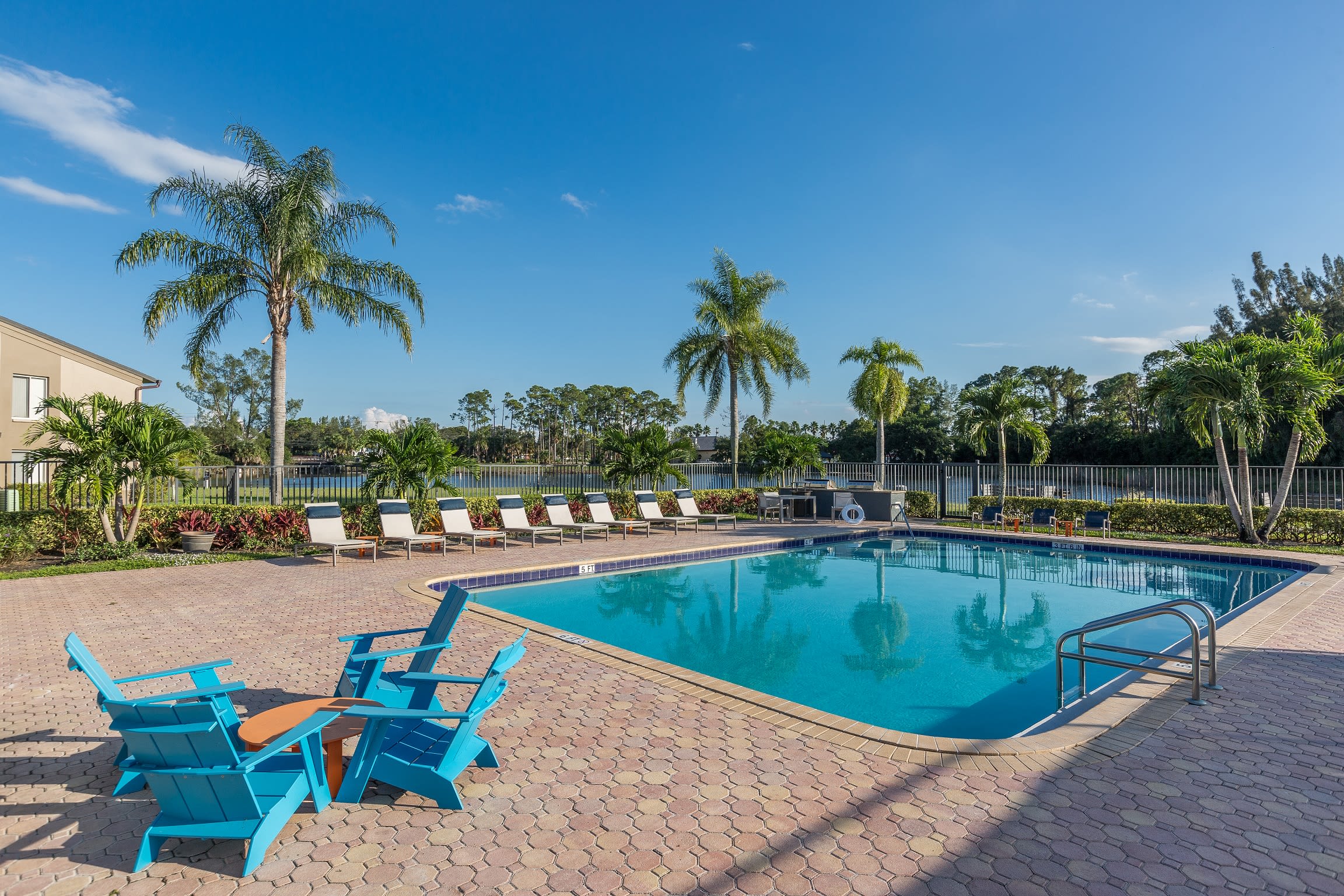 Palm trees near Verse at Royal Palm Beach in Royal Palm Beach, Florida