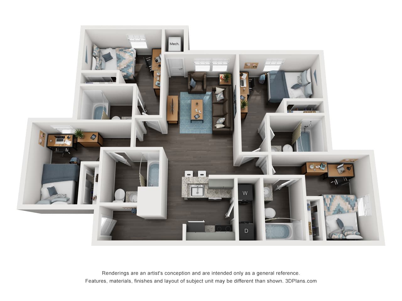 1 2 4 Bedroom Student Apartments In Salisbury Md