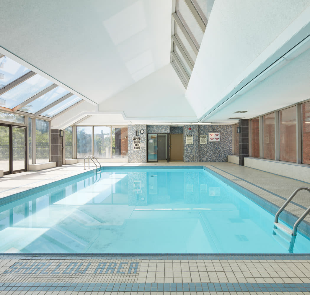 Beautiful swimming pool at 57 Charles at Bay in Toronto, Ontario