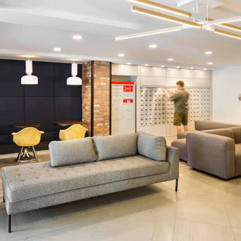 Modern theather at Royal View Apartments in Calgary, Alberta