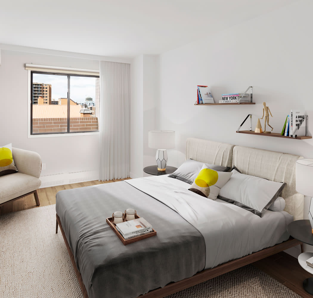 Enjoy our modern apartments bedroom at Royal View Apartments