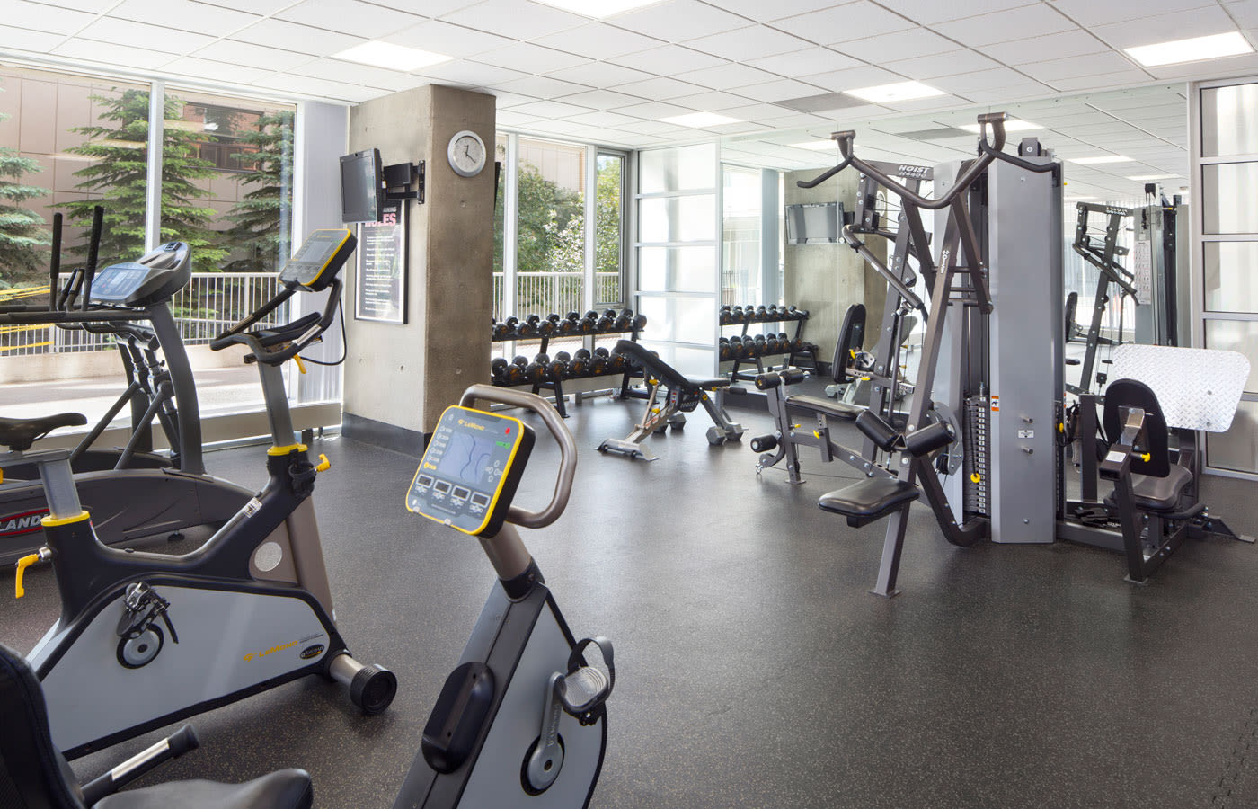 State of the art fitness facility at Rouleau in Calgary