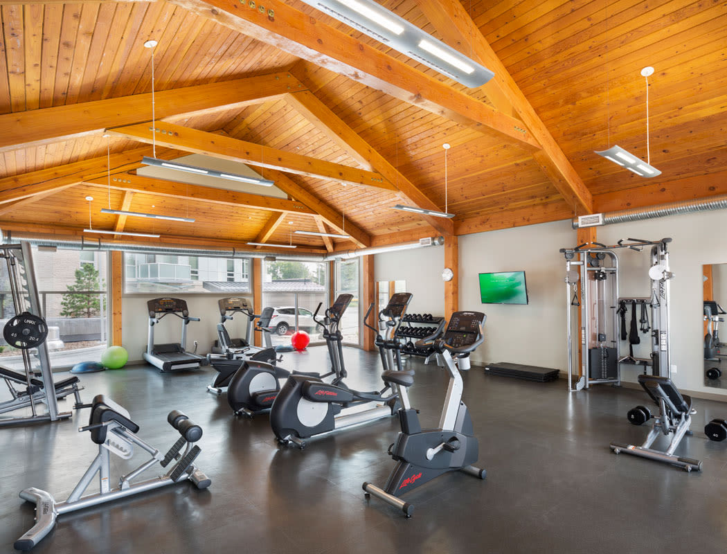 State-of-the-art fitness center at Glenmore Gardens in Calgary, Alberta