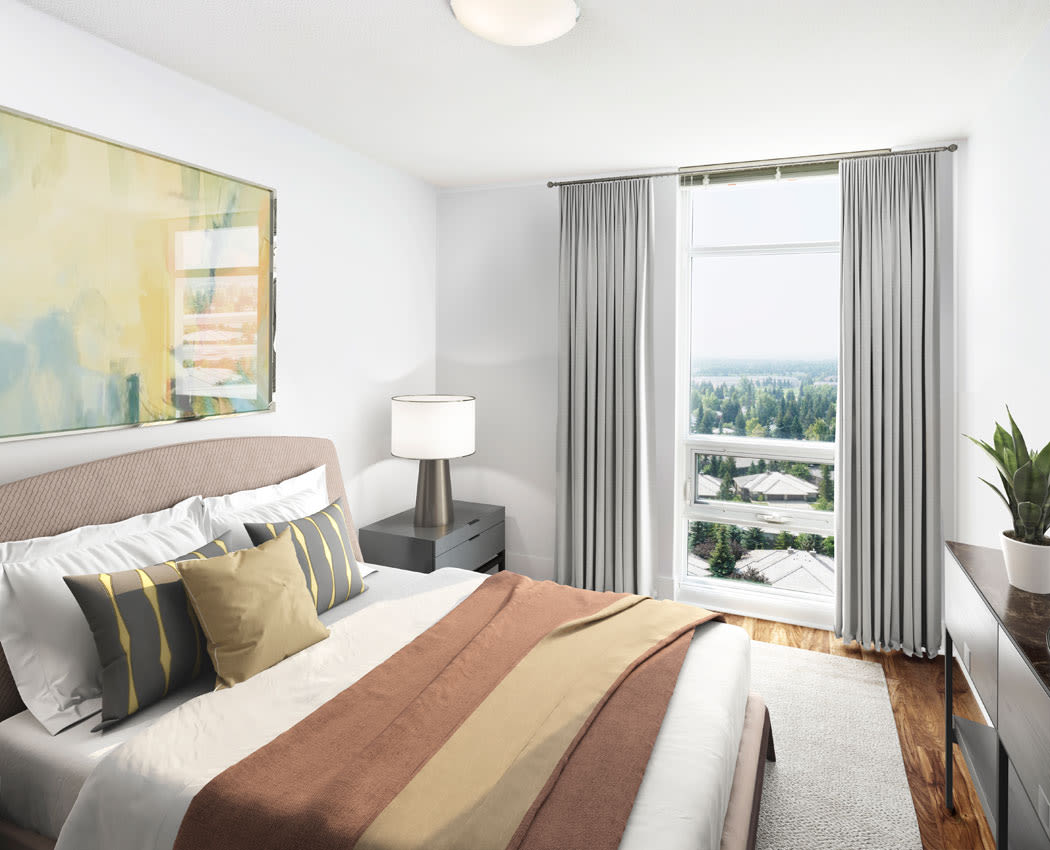 Beautiful large windows at Elata in Calgary