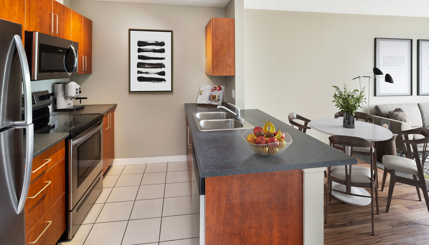 Enjoy our beautiful apartments kitchen at Yaletown 939