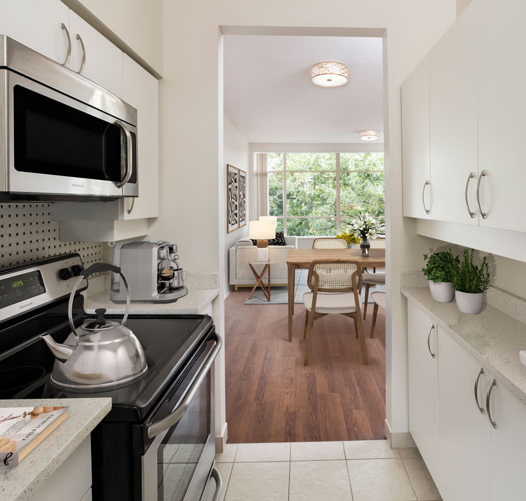 Bright large kitchen at Dunway Court in Vancouver