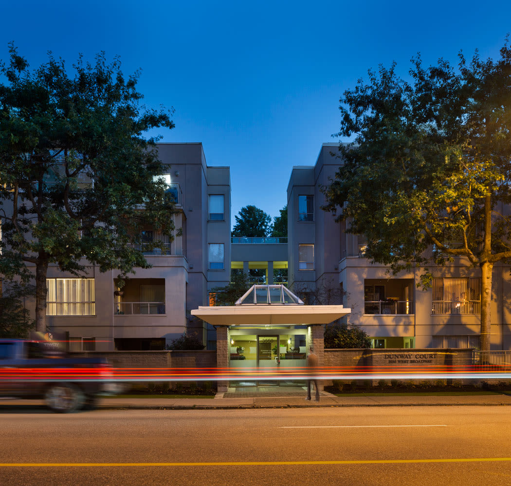 Exterior street view of Dunway Court in Vancouver, BC