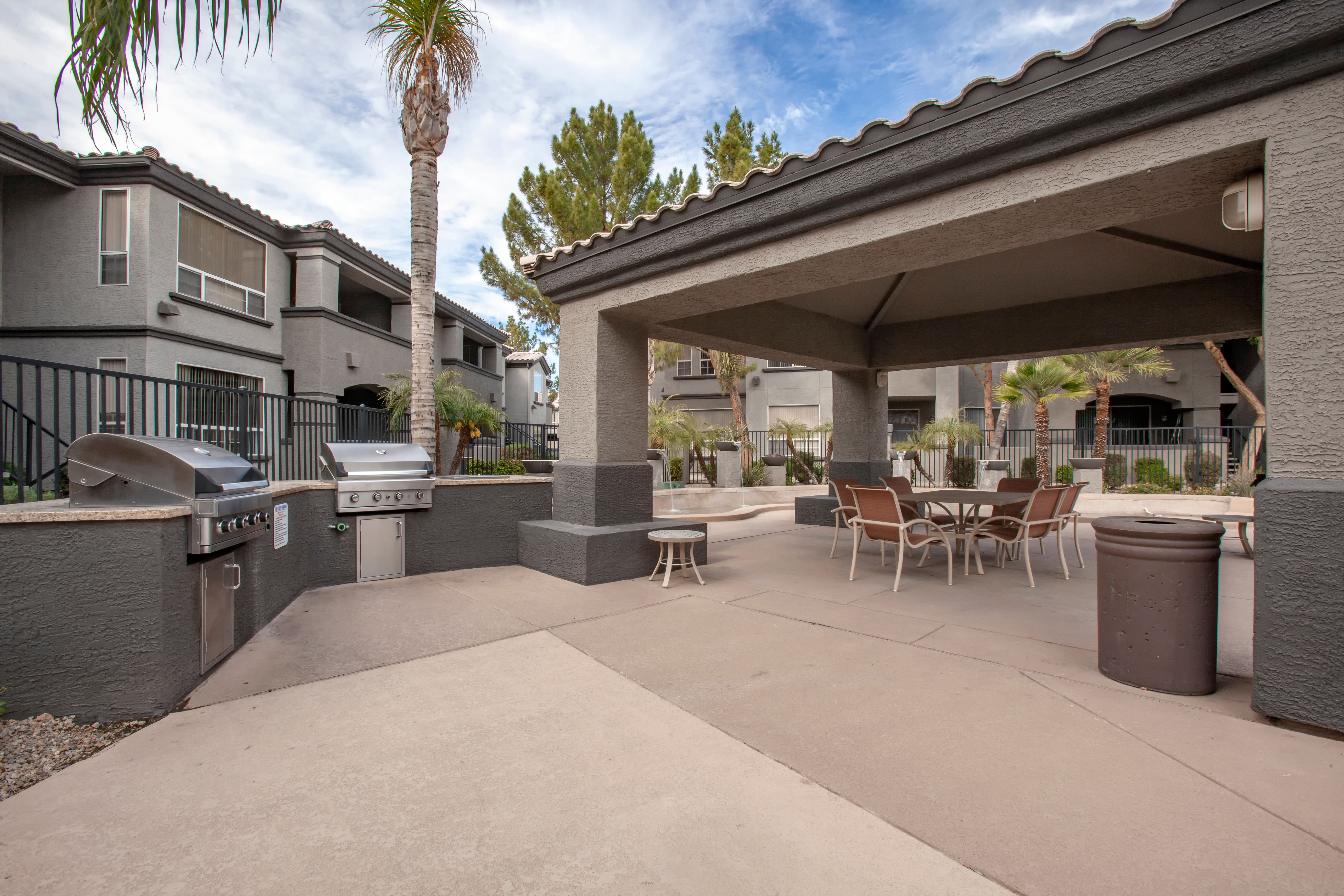Swimming pool area on another beautiful day at Sierra Canyon in Glendale, Arizona