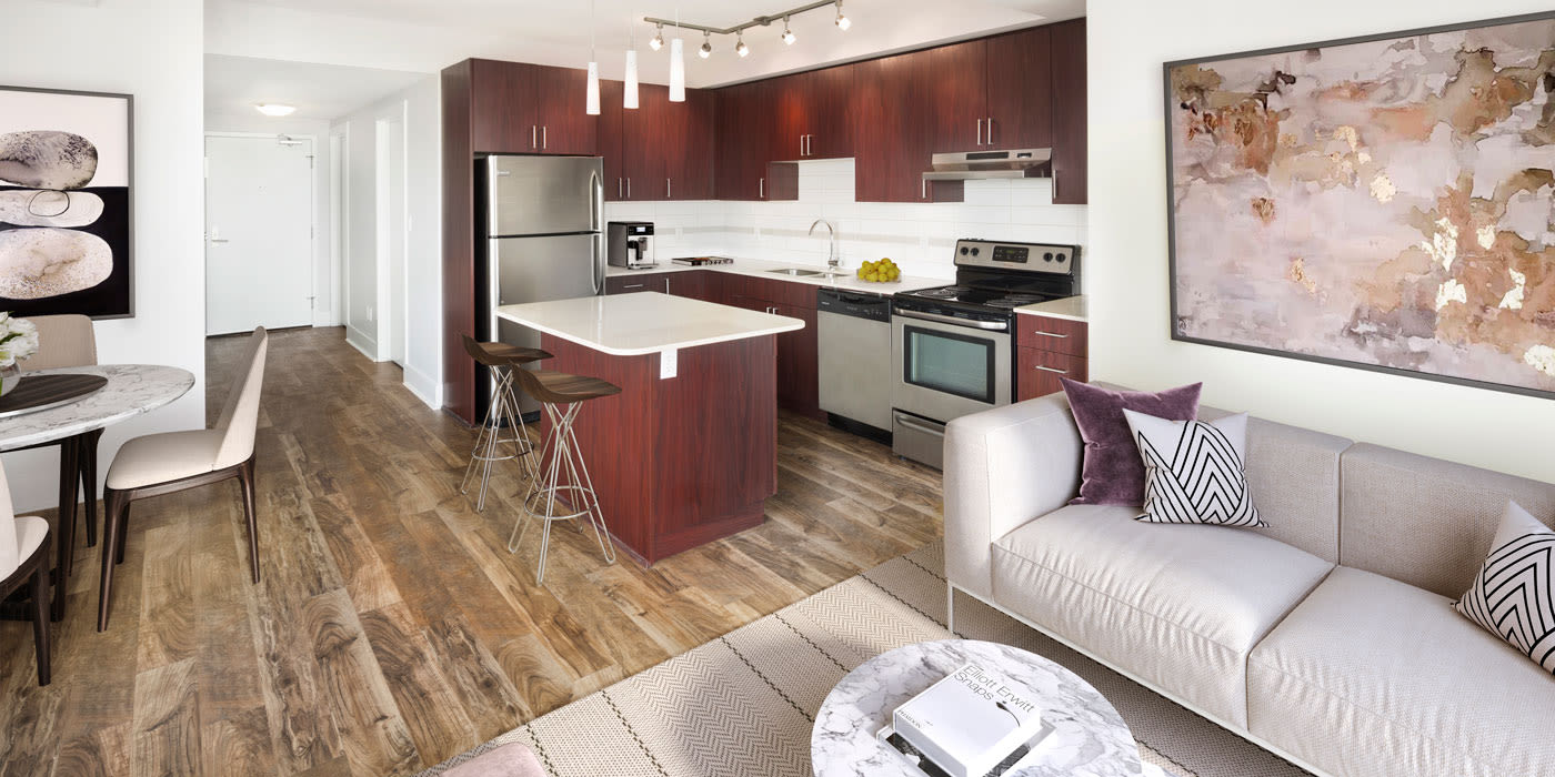 Open floor plans at Elata in Calgary