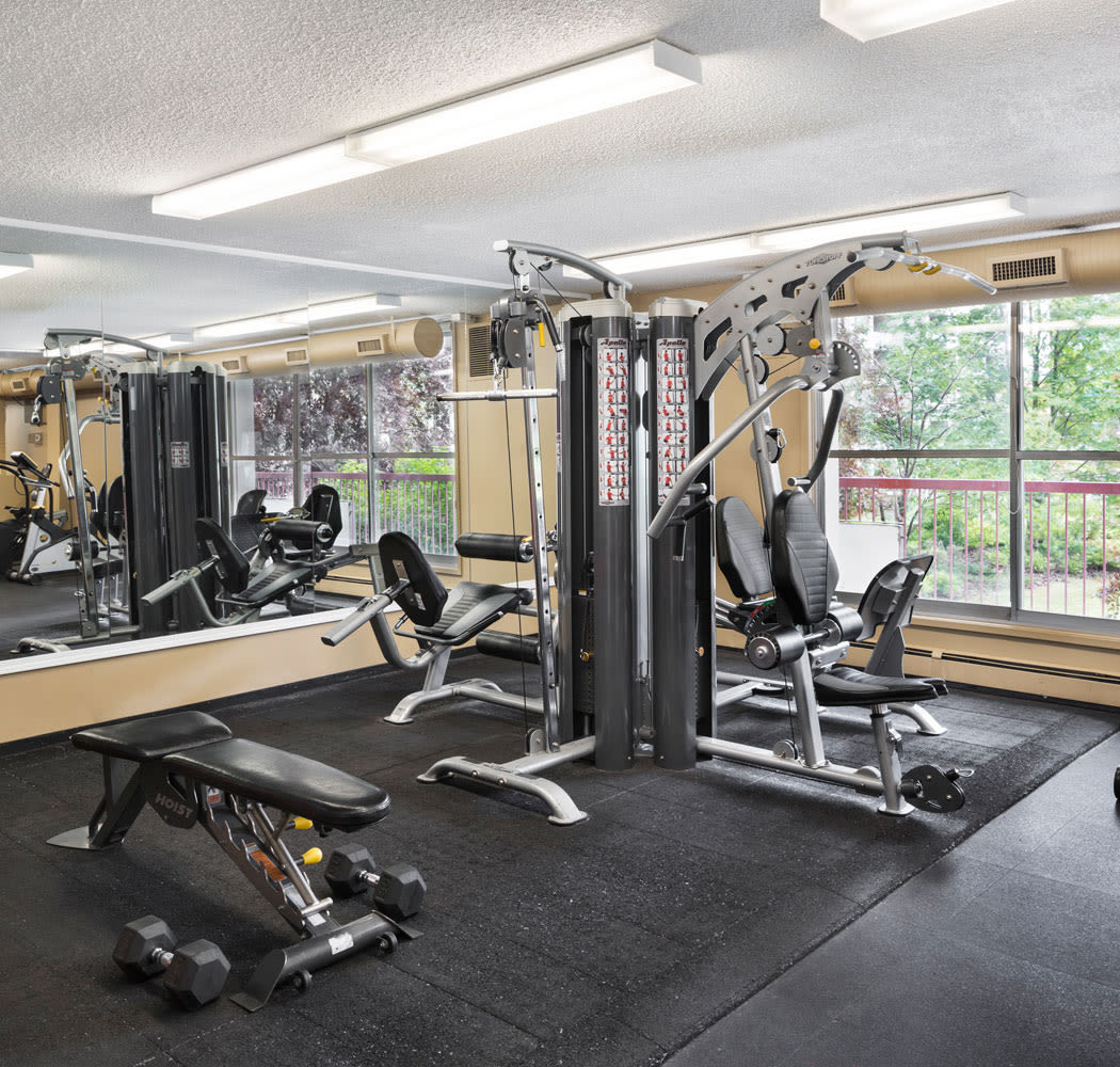 Enjoy our state-of-the-art apartments fitness center at Calgary Place Apartments