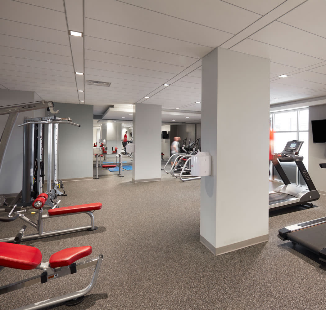 Fitness center at Halifax Apartments in Halifax