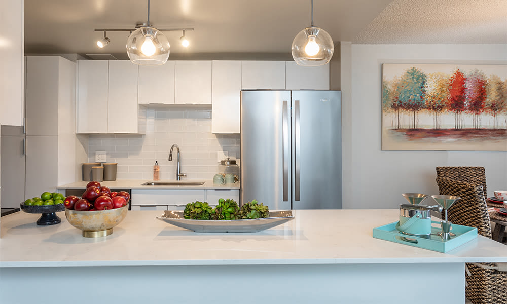 Modern kitchen at The Venue in Rochester, New York