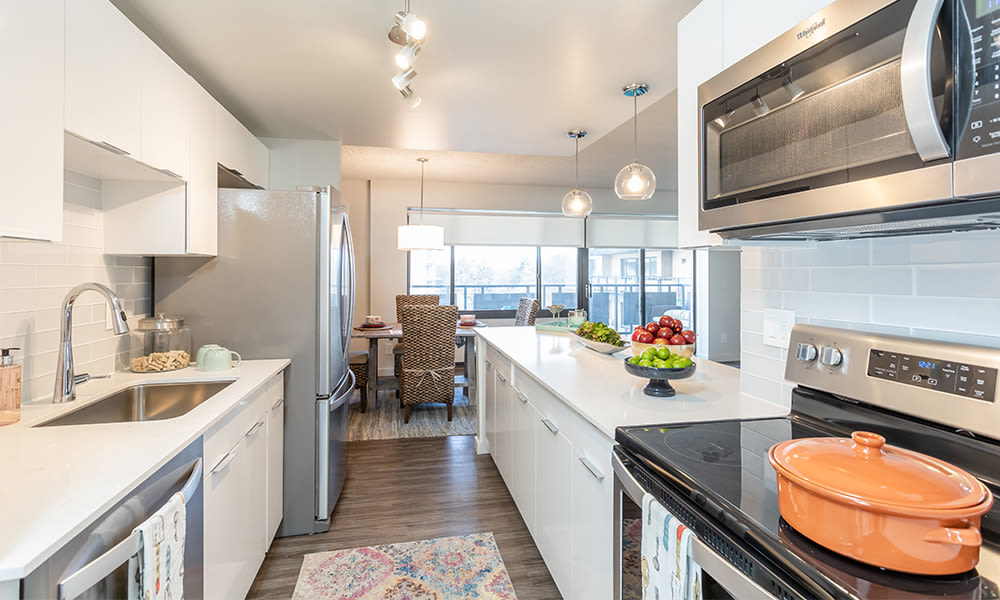 Newly updated kitchen at The Venue in Rochester, New York
