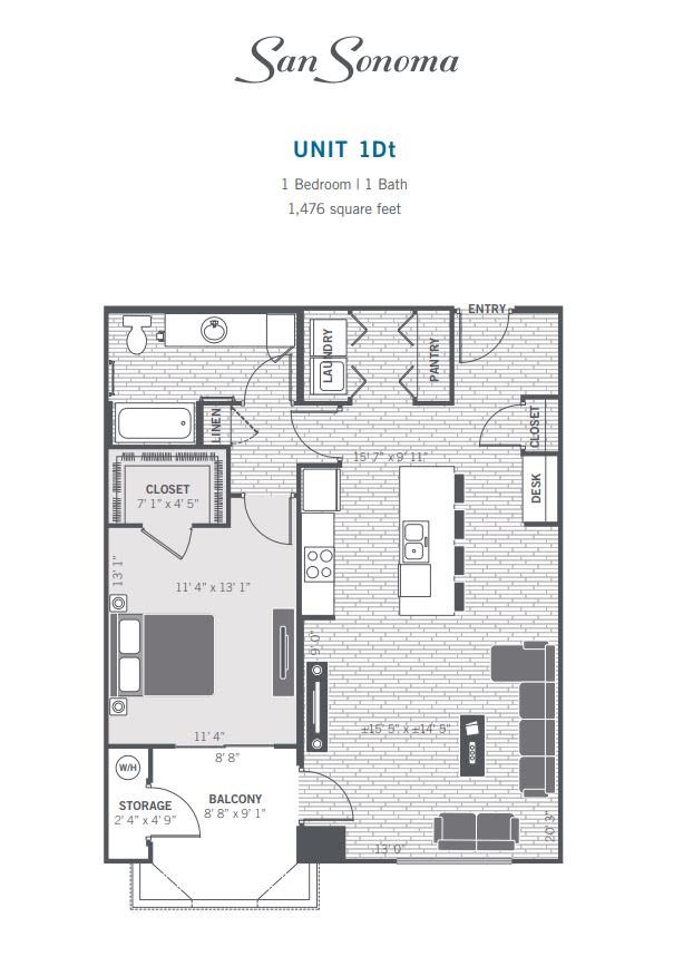 1DT 2D floor plan