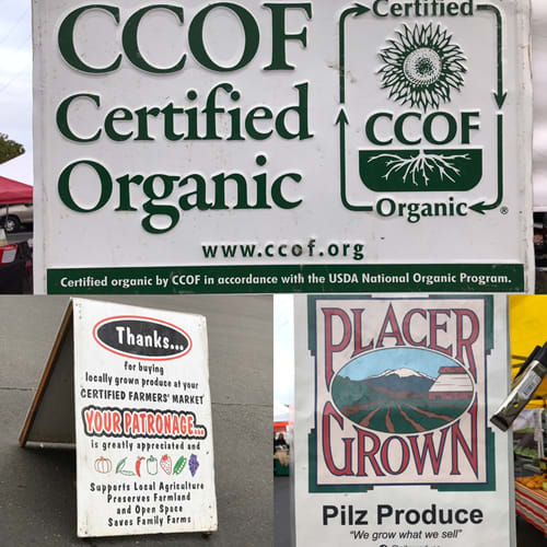 Placer Grown Farmers Market Rocklin Sign