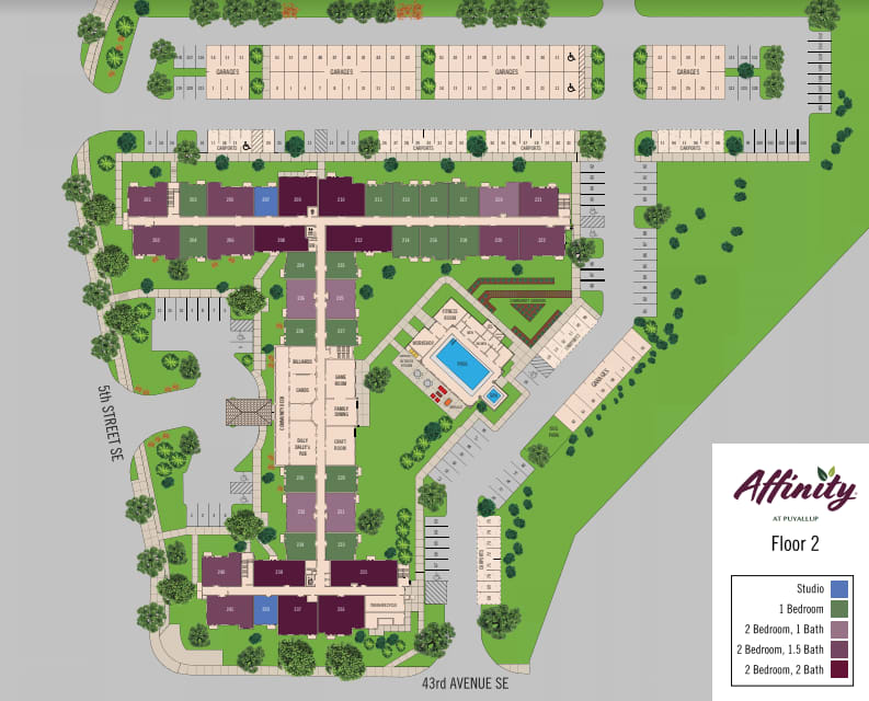 Studio 1 Amp 2 Bedroom Senior Apartments In Puyallup Wa