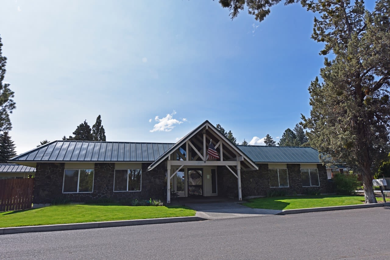 Beautiful landscaped exterior at Regency Care of Central Oregon in Bend, OR