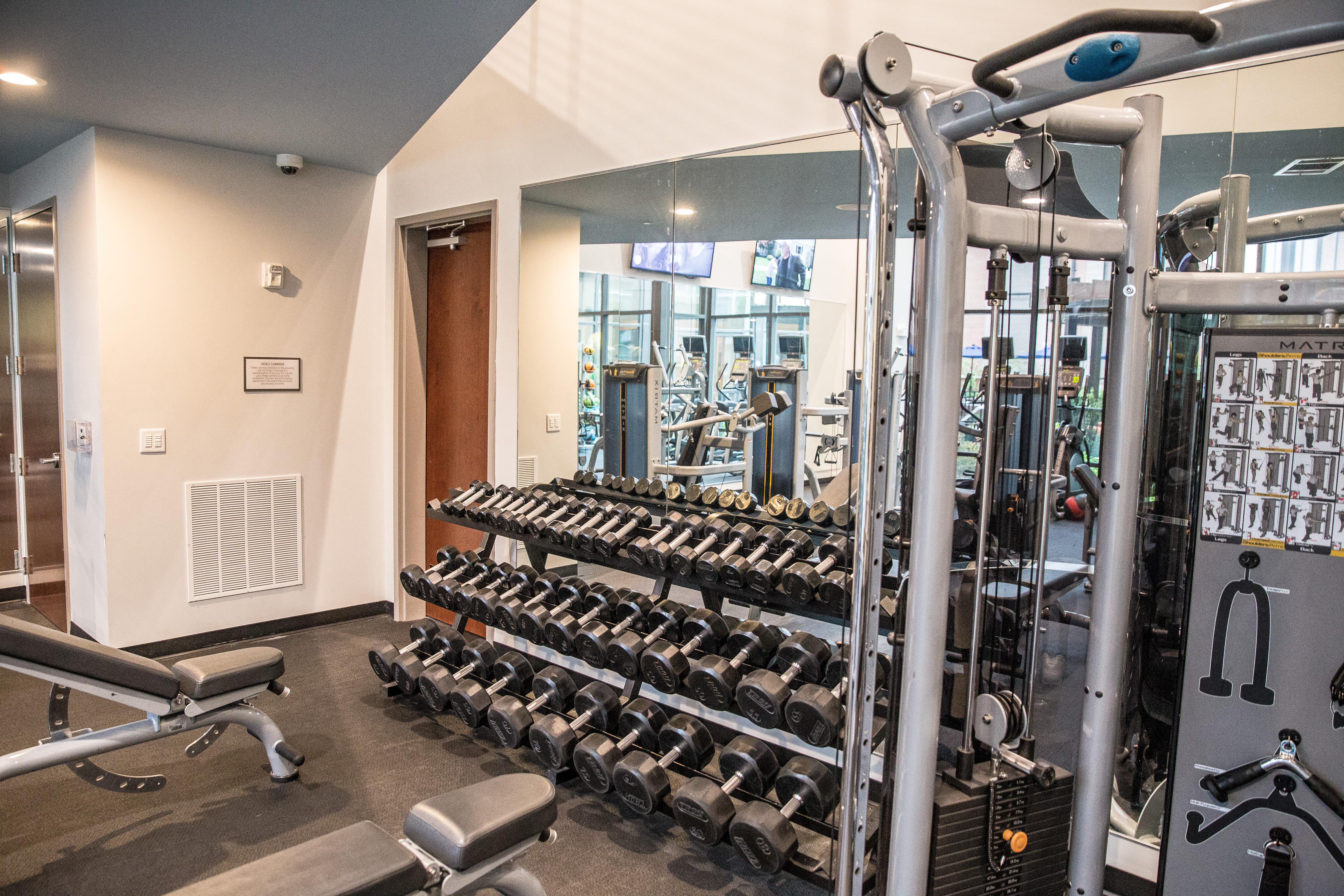 State of the art fitness center at Berkshire Chapel Hill in Chapel Hill