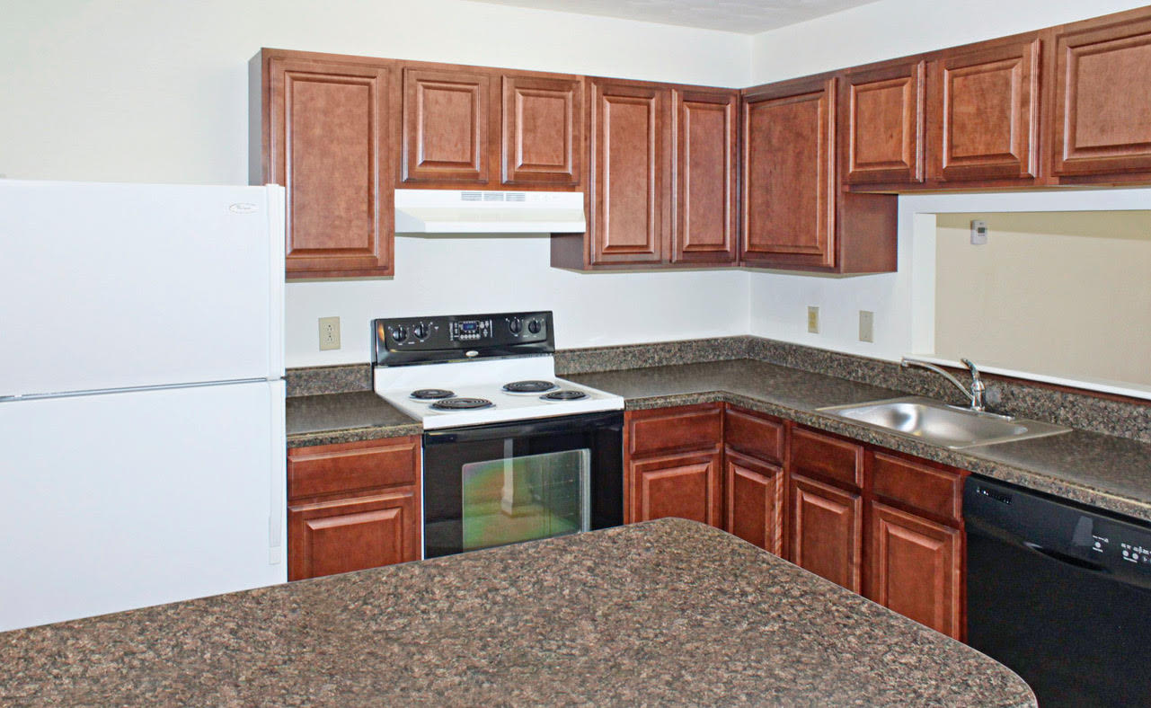 kitchen at Meadowridge Apartments in Franklin, VA