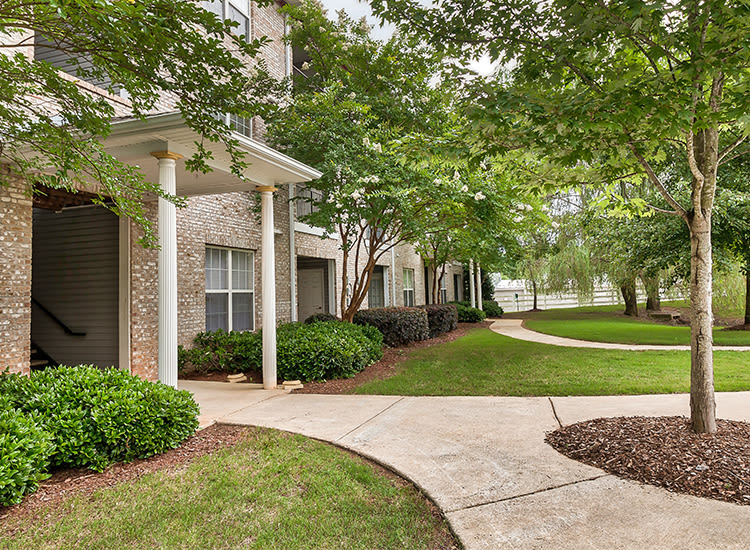 Beautiful exteriors at Main Street Apartments in Huntsville, Alabama