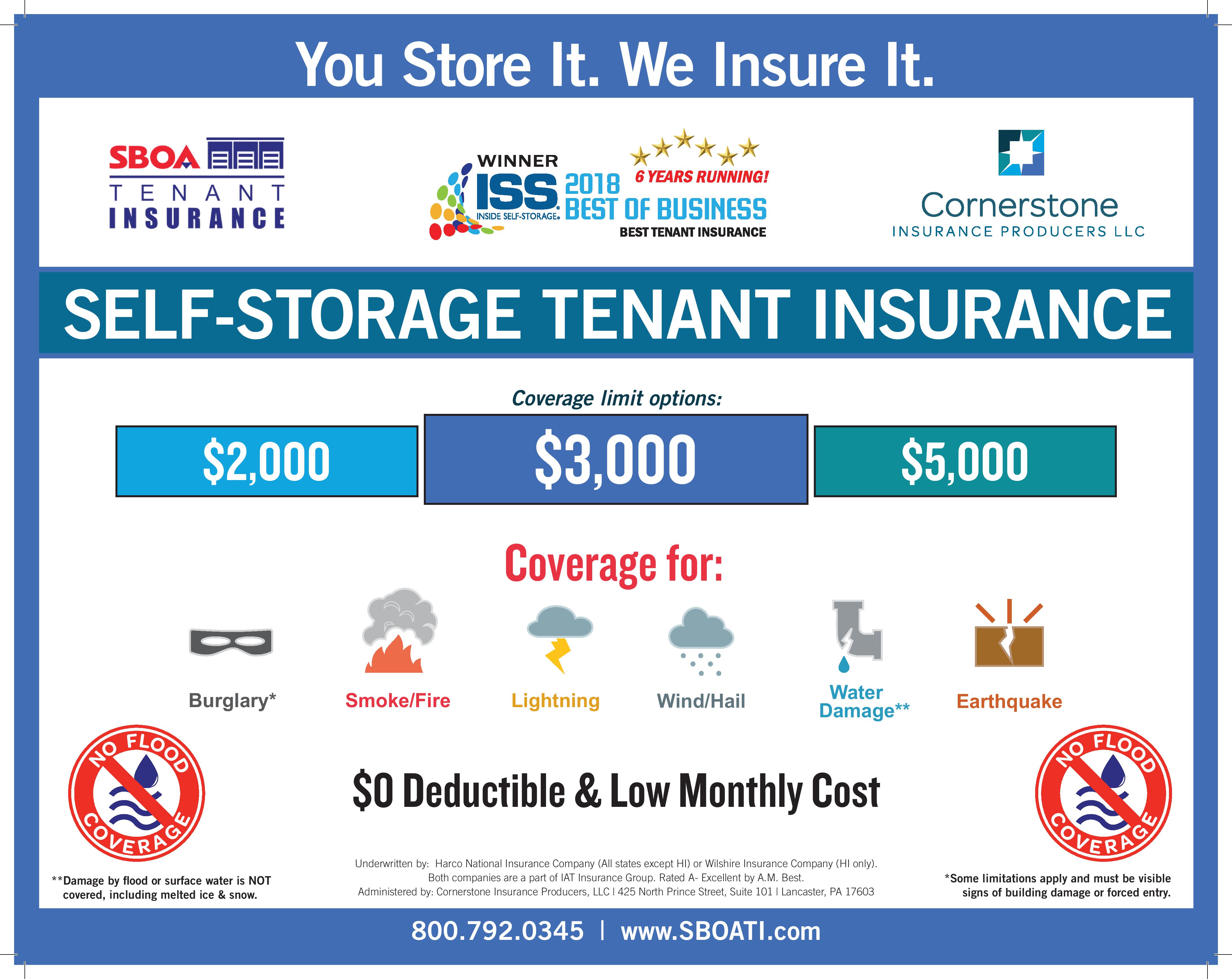 SBOA Tenant Insurance from Summit Self Storage in Akron, Ohio