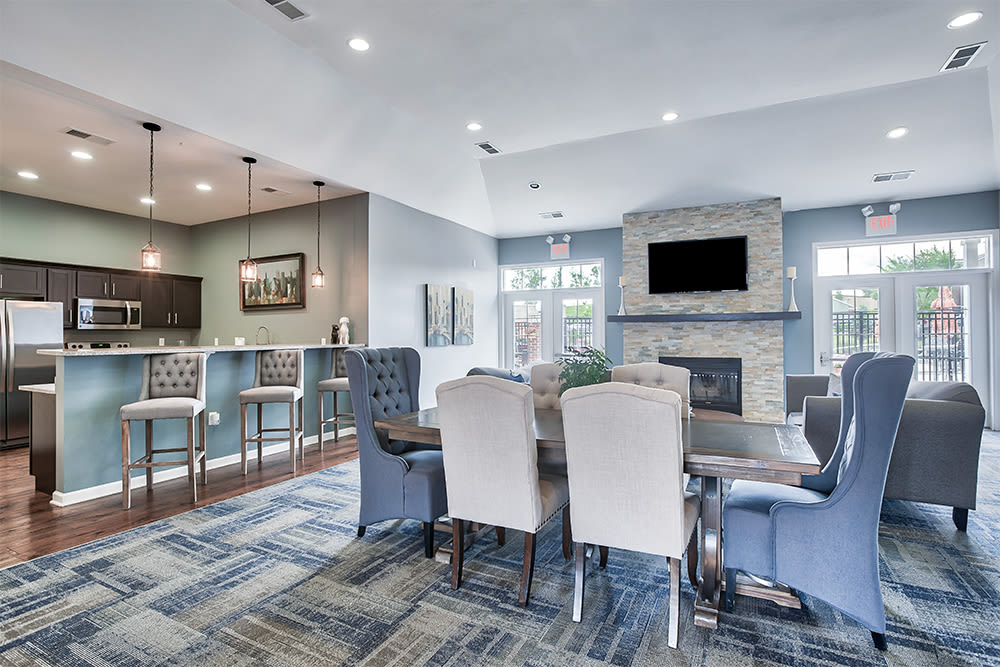 Clubhouse interior at Overlook Apartments in Elsmere, Kentucky