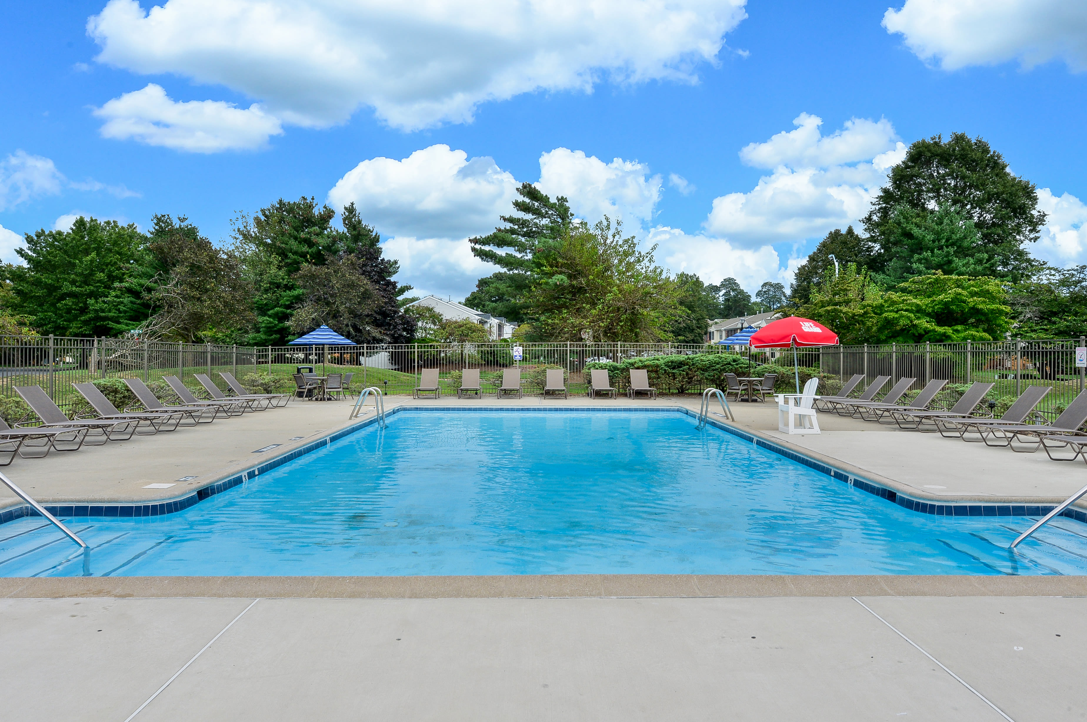Sparkling swimming pool at Cranbury Crossing Apartment Homes in East Brunswick, New Jersey