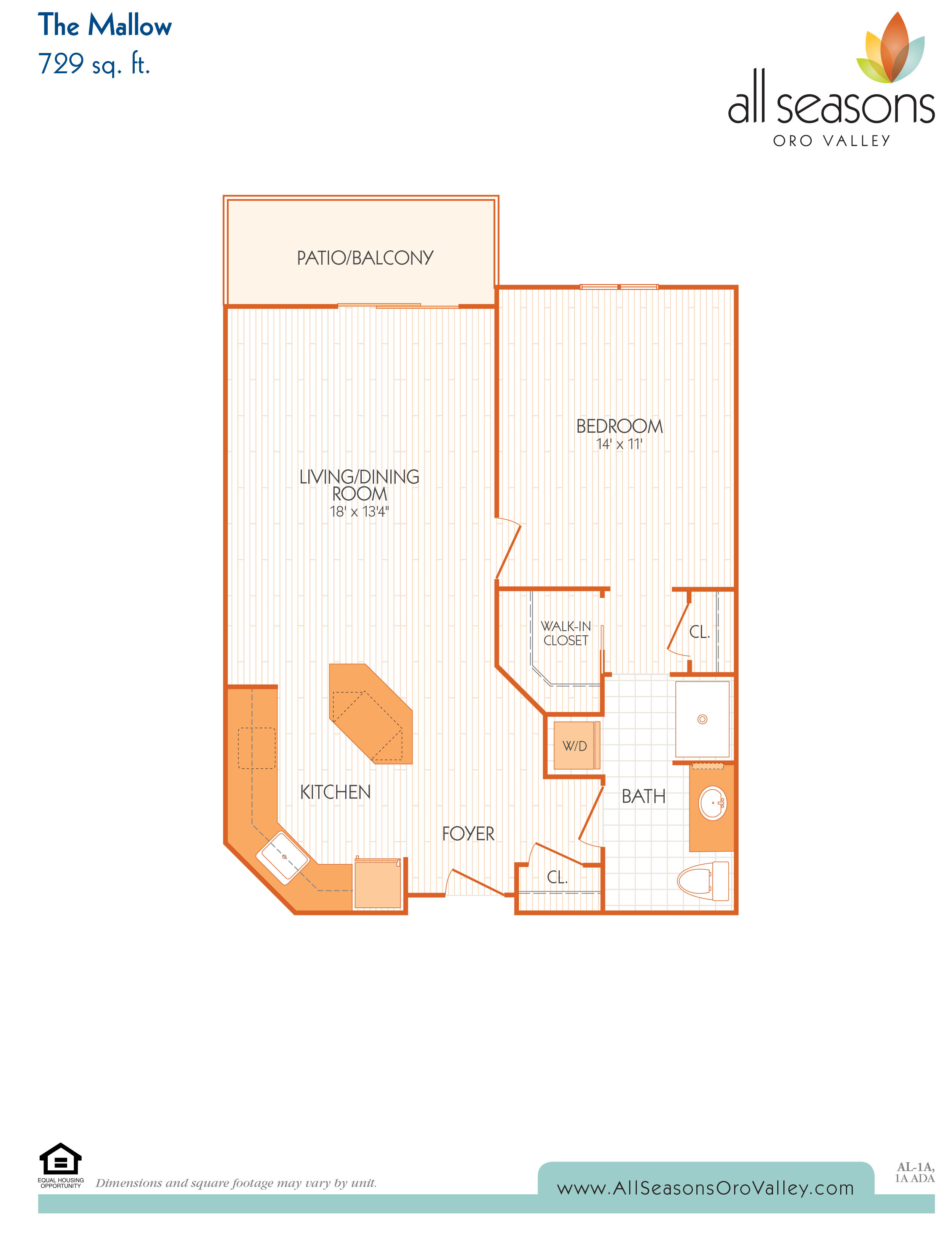 Senior Living Floor Plans All Seasons Oro Valley