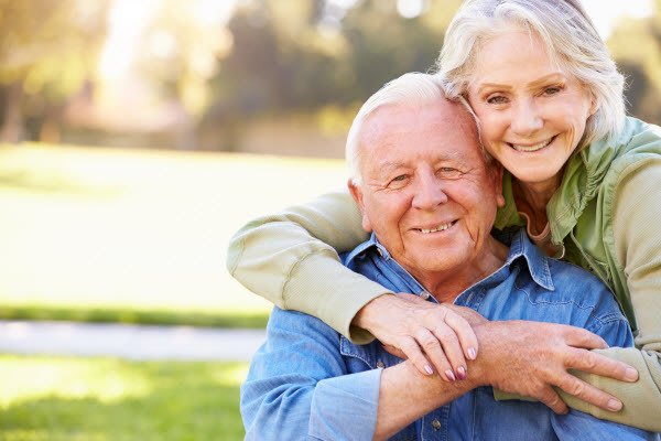 A resident couple at Symphony at Delray Beach in Delray Beach, Florida.