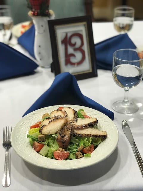 Chicken salad at Symphony Manor in Baltimore, Maryland
