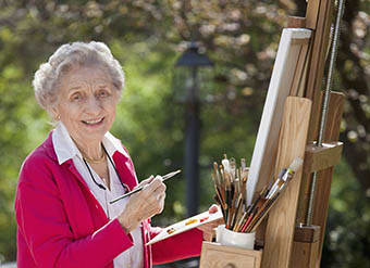 Woman painting at The Springs in San Angelo