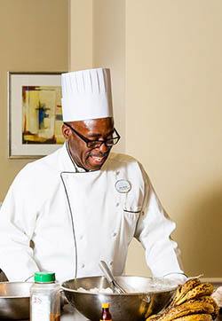 Cooking with the chef at The Phoenix at Savannah in Savannah, Georgia