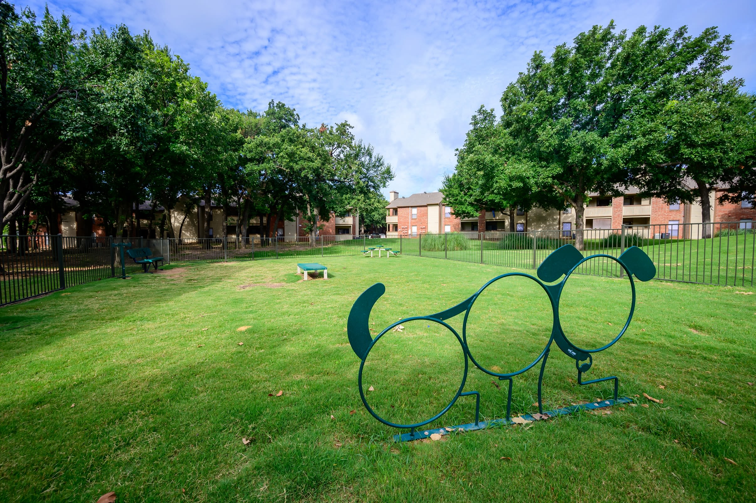 Onsite dog park at The Logan in Bedford, Texas