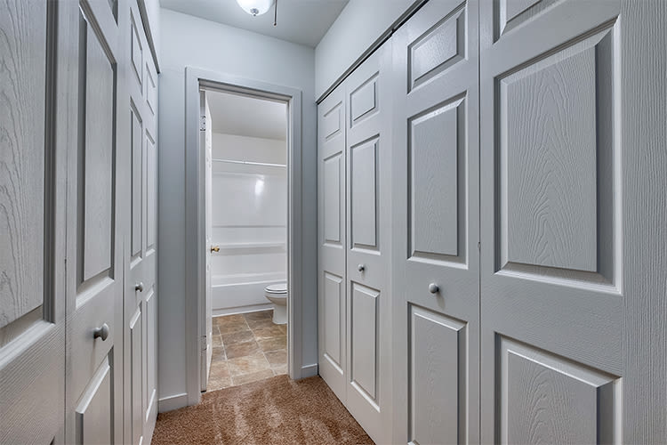 Closet space at Emerald Springs Apartments in Painted Post, New York