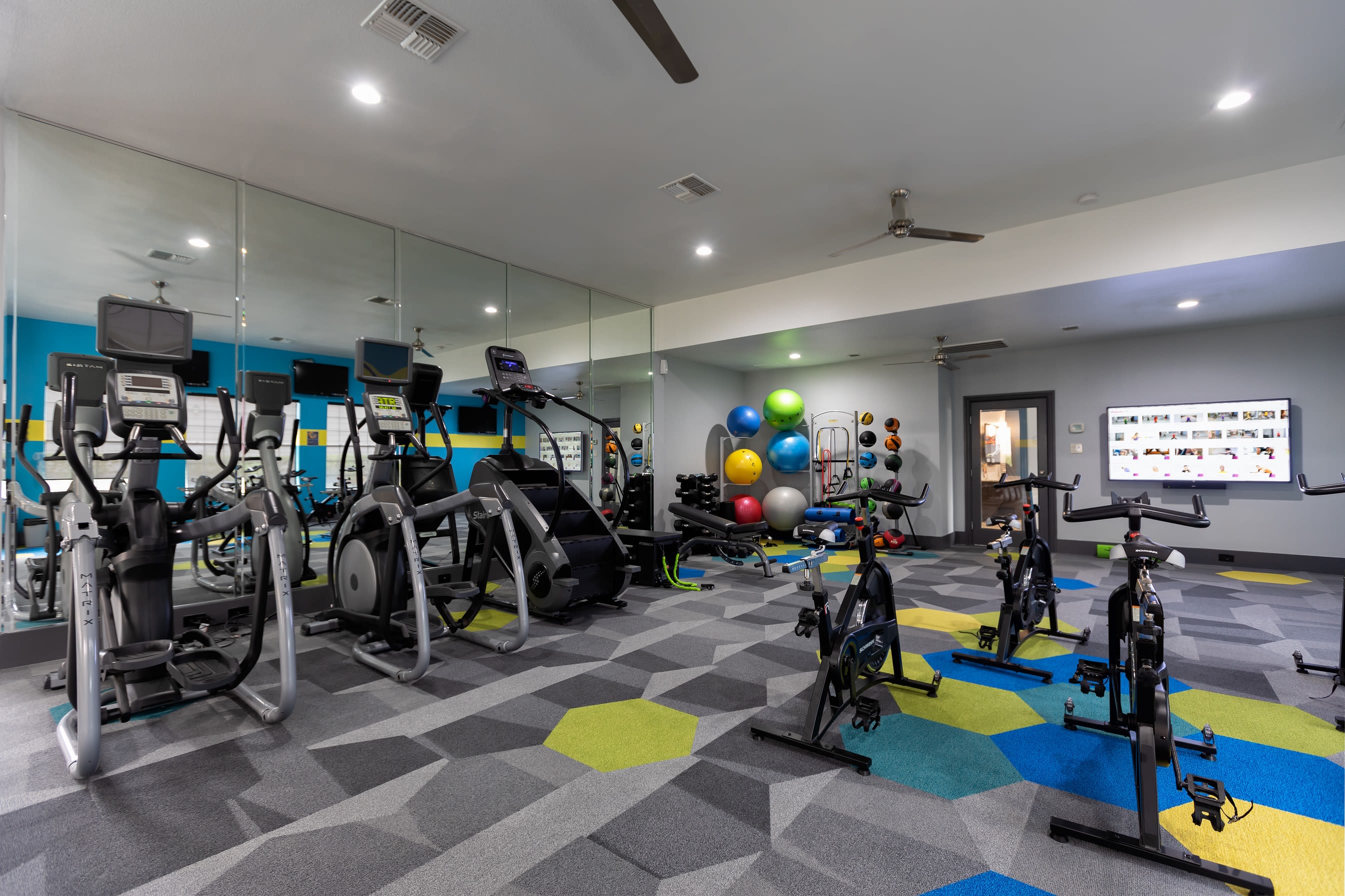 Resident fitness center at Artisan at Lake Wyndemere in The Woodlands, Texas