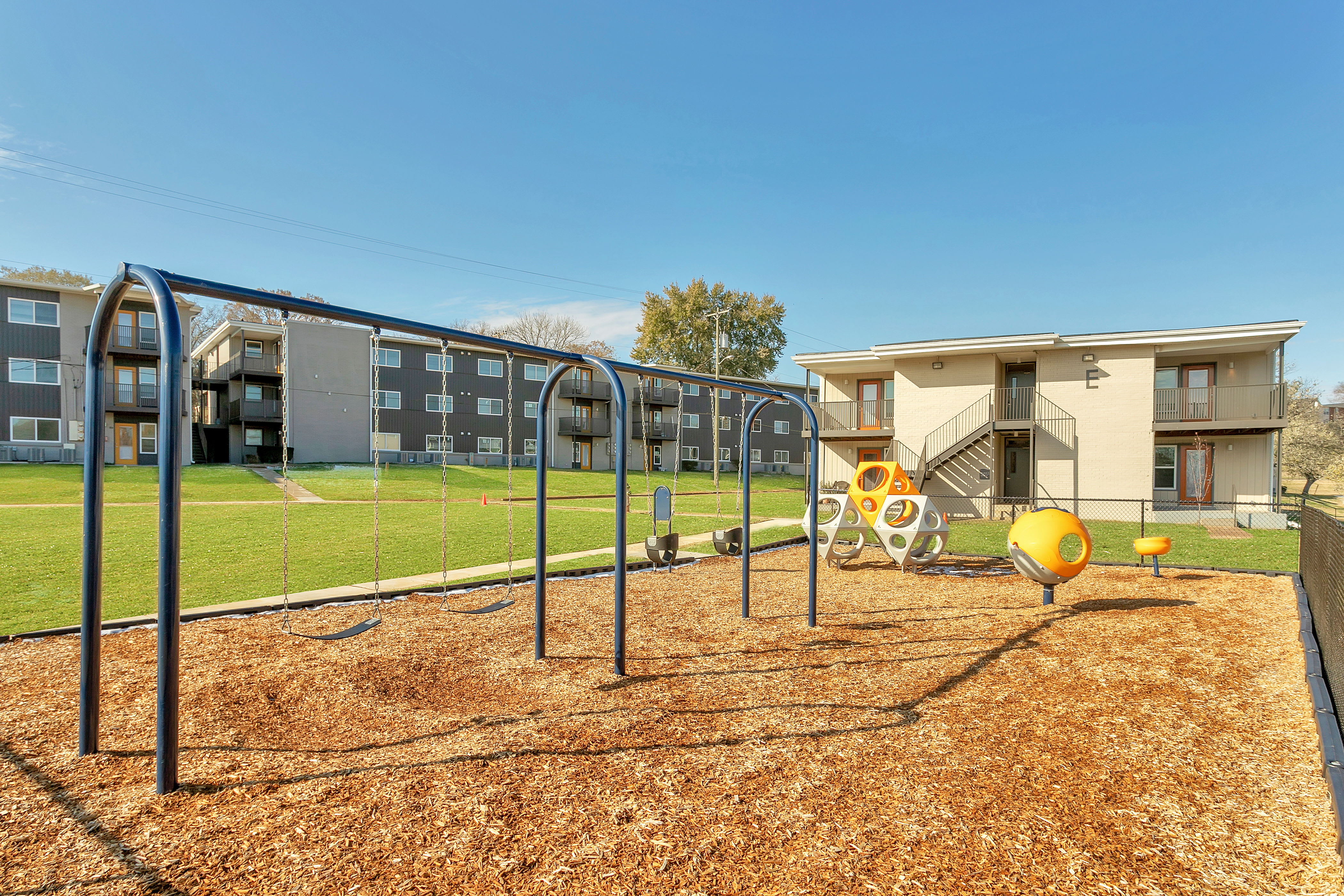 Large playground for children at Gibson Creek Apartments in Madison, Tennessee