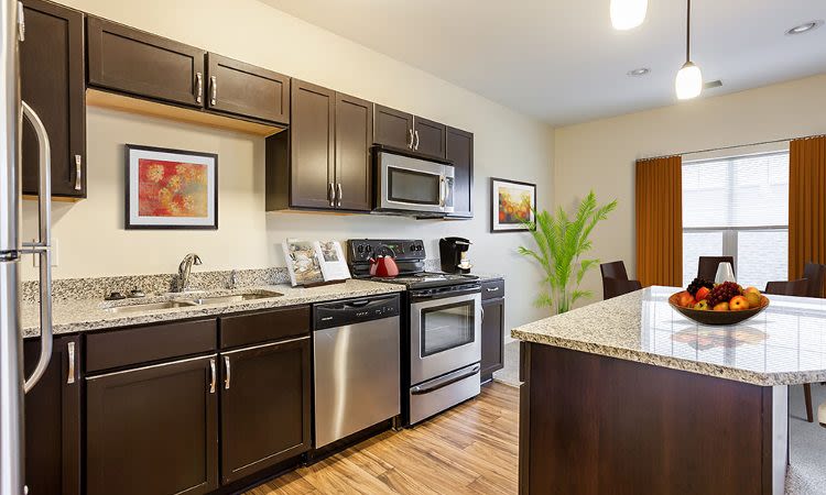 Upgraded kitchen at Ethan Pointe Apartments in Rochester, New York