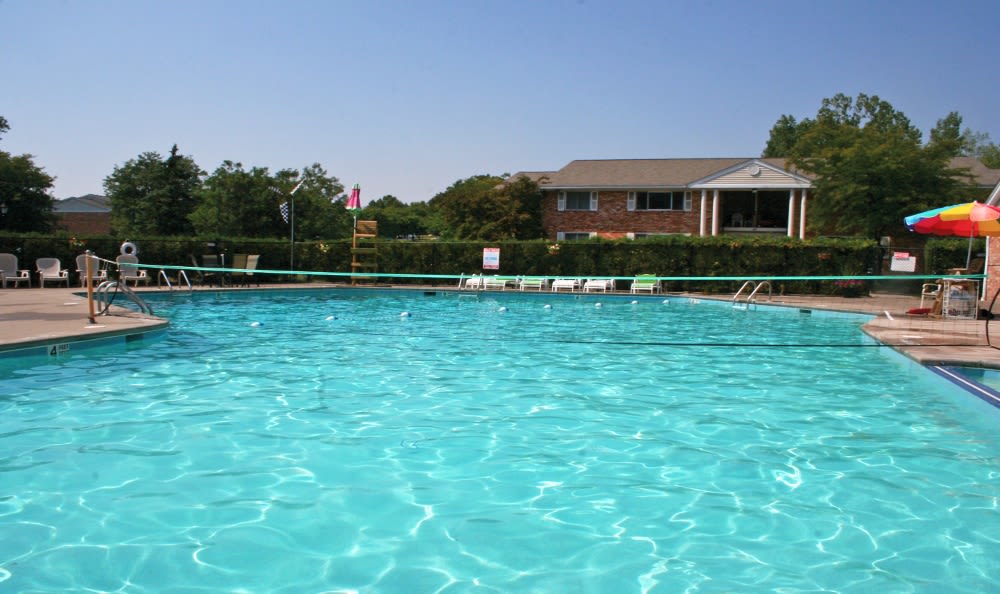 Sparkling swimming pool at Henrietta Highlands in Henrietta, New York