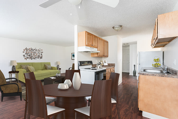 Spacious dining area at Hilton Village II in Hilton, New York