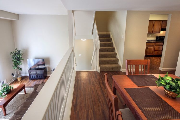 Spacious dining room at Nineteen North Apartments in Pittsburgh, Pennsylvania