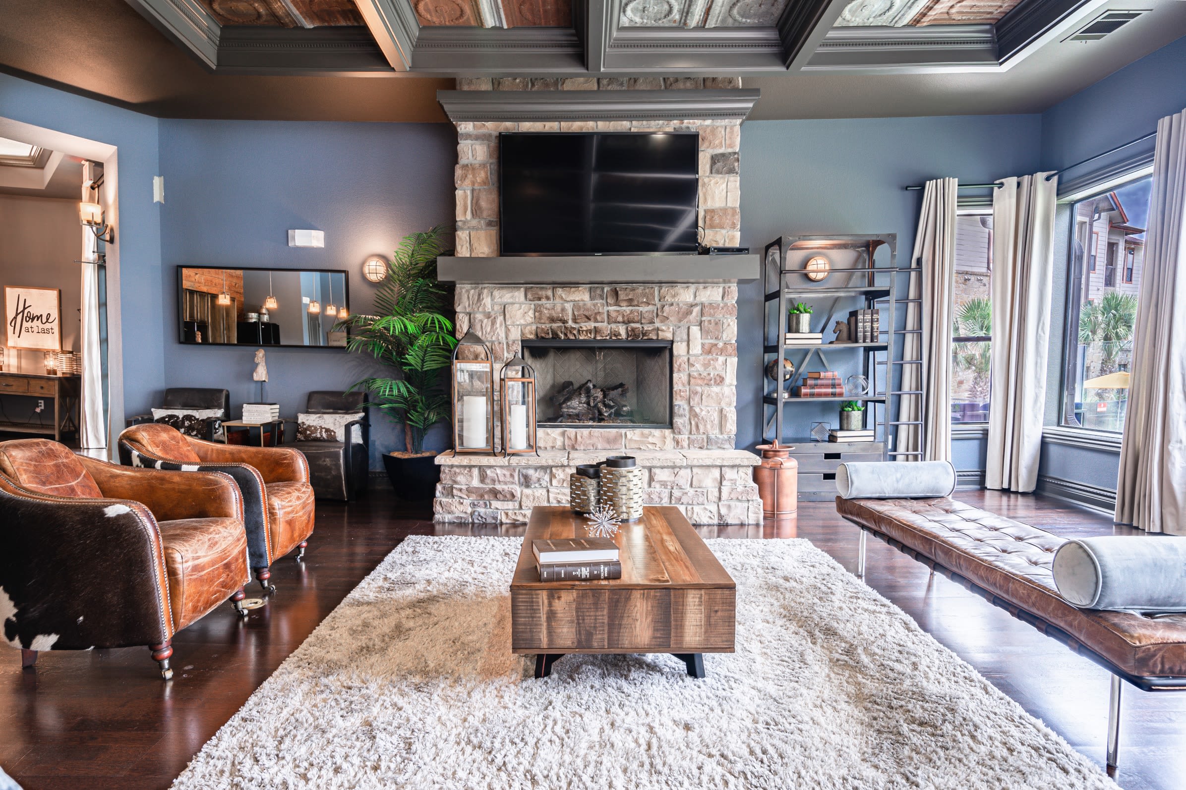 Well-decorated kitchen in model home at The Asten at Ribelin Ranch in Austin, Texas