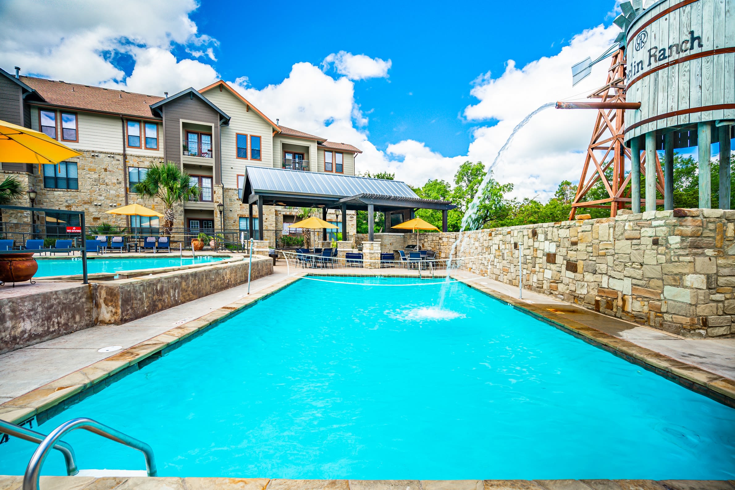 Resident swimming pool and more at The Asten at Ribelin Ranch in Austin, Texas